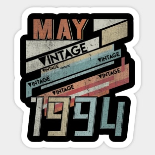 Born In MAY 1994 260th Years Old Retro Vintage Birthday Sticker